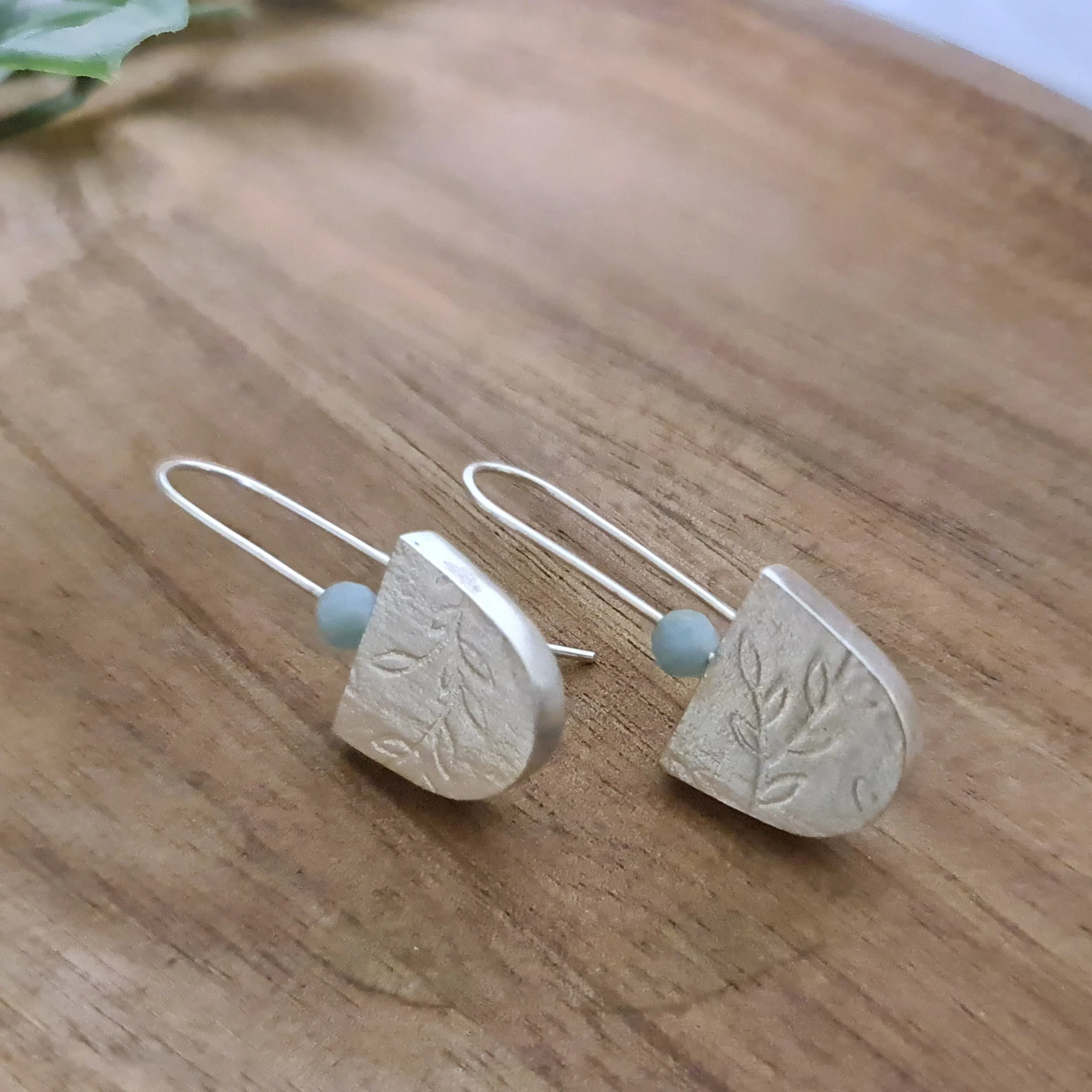 Leafy Branch Drop Earrings