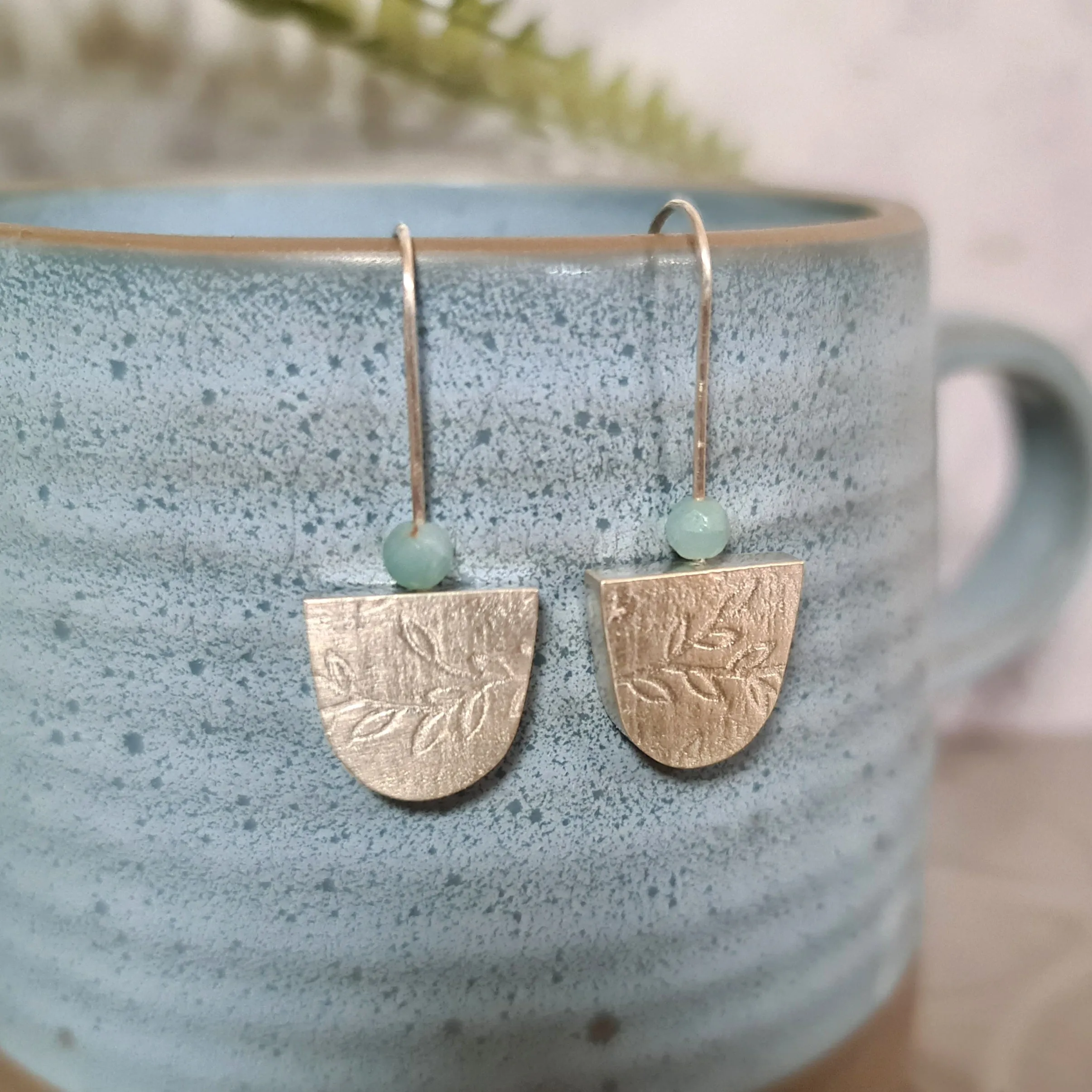 Leafy Branch Drop Earrings