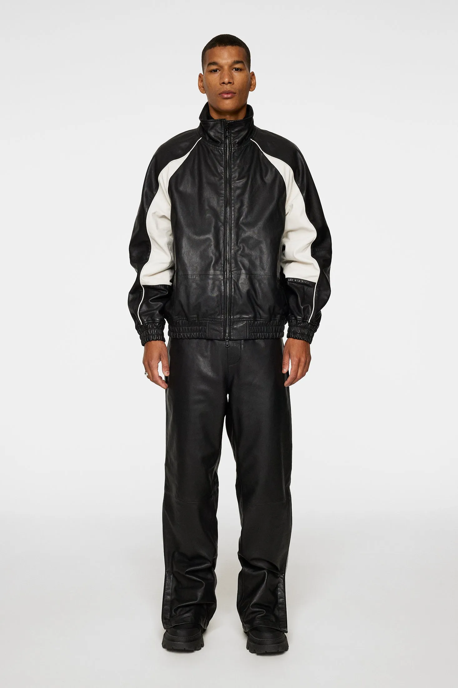 Lex Leather Track Jacket