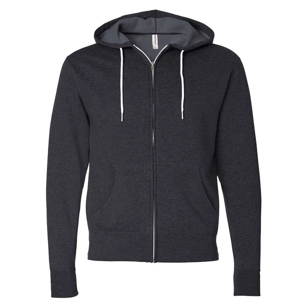 Lightweight Full-Zip Hooded Sweatshirt