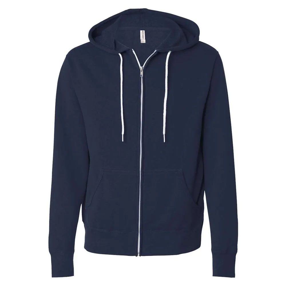 Lightweight Full-Zip Hooded Sweatshirt