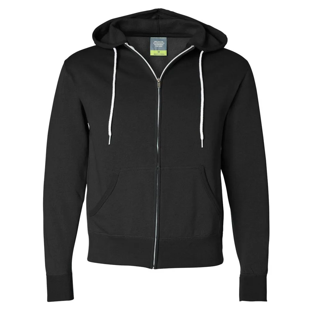 Lightweight Full-Zip Hooded Sweatshirt