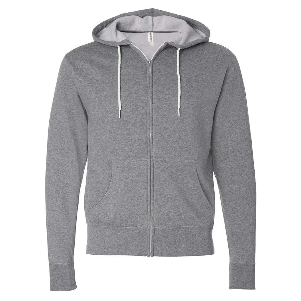 Lightweight Full-Zip Hooded Sweatshirt