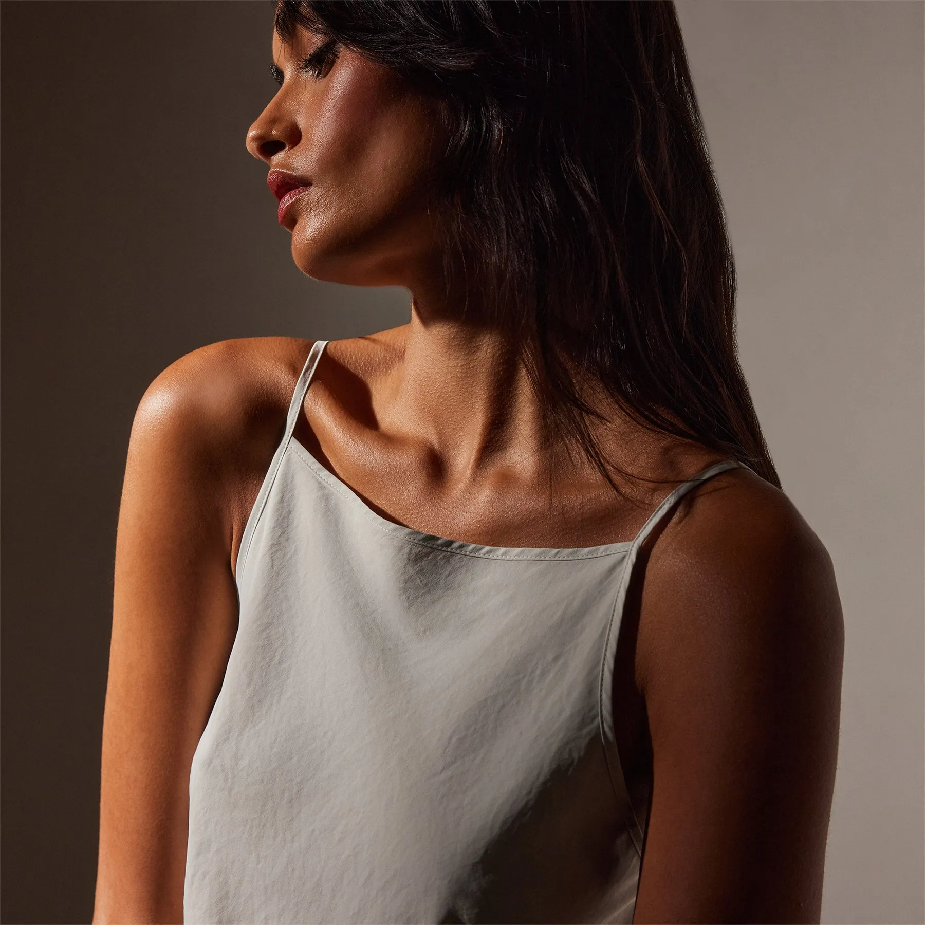 Lightweight Matte Sateen Cami -  Frost