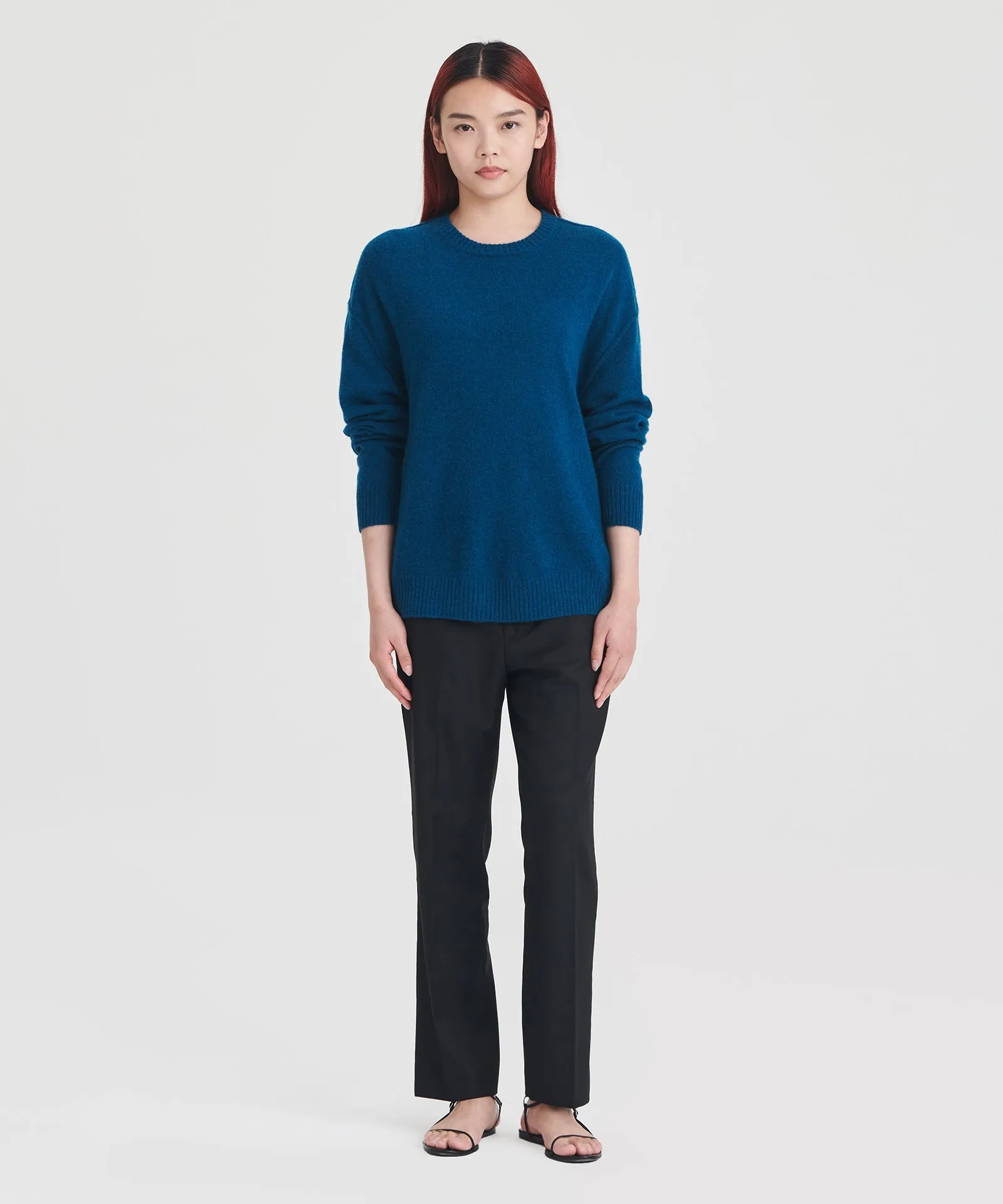 Lightweight Reversible Cashmere Crewneck Sweater