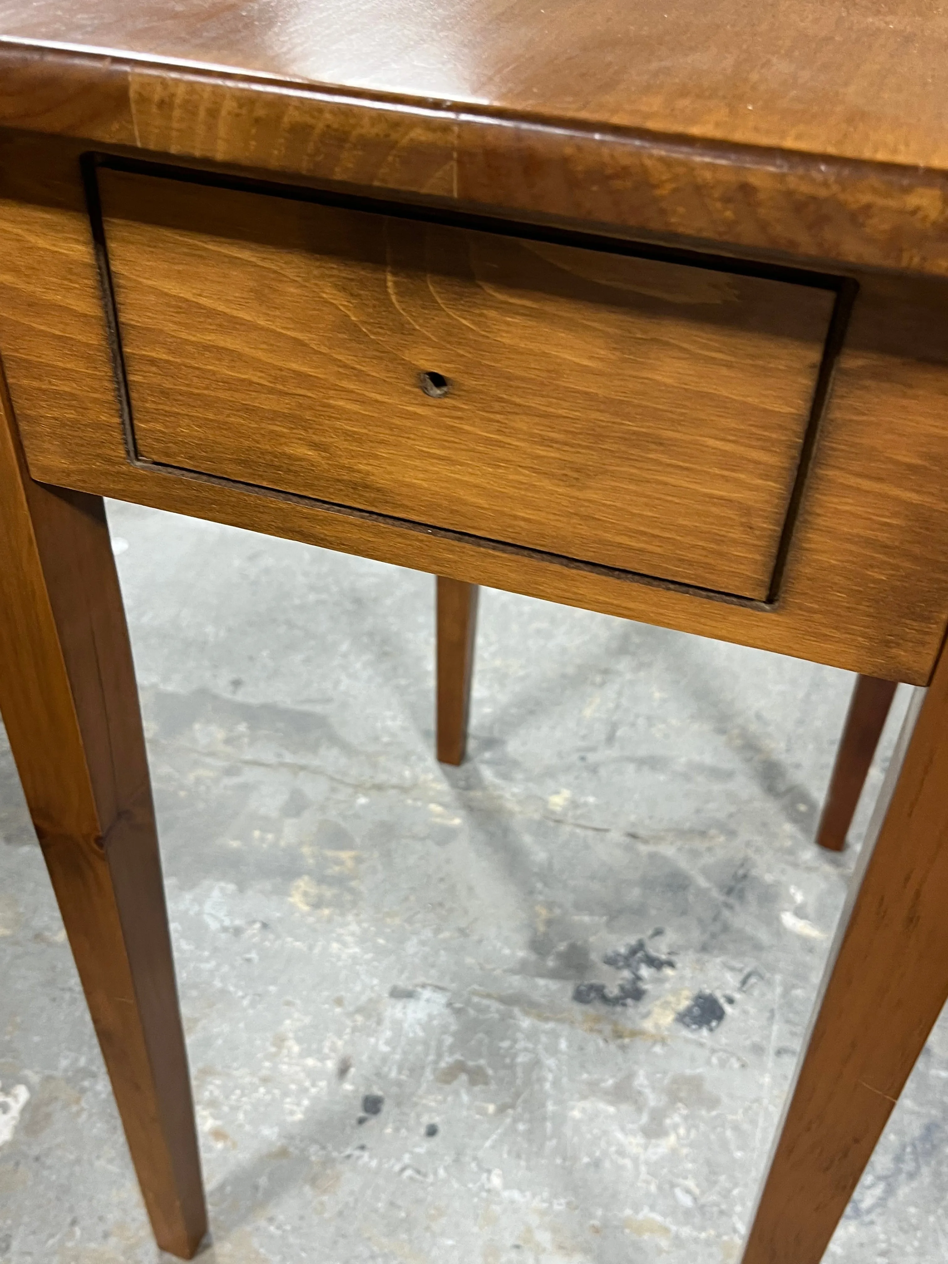 Lightweight Side Table with Faux Drawer