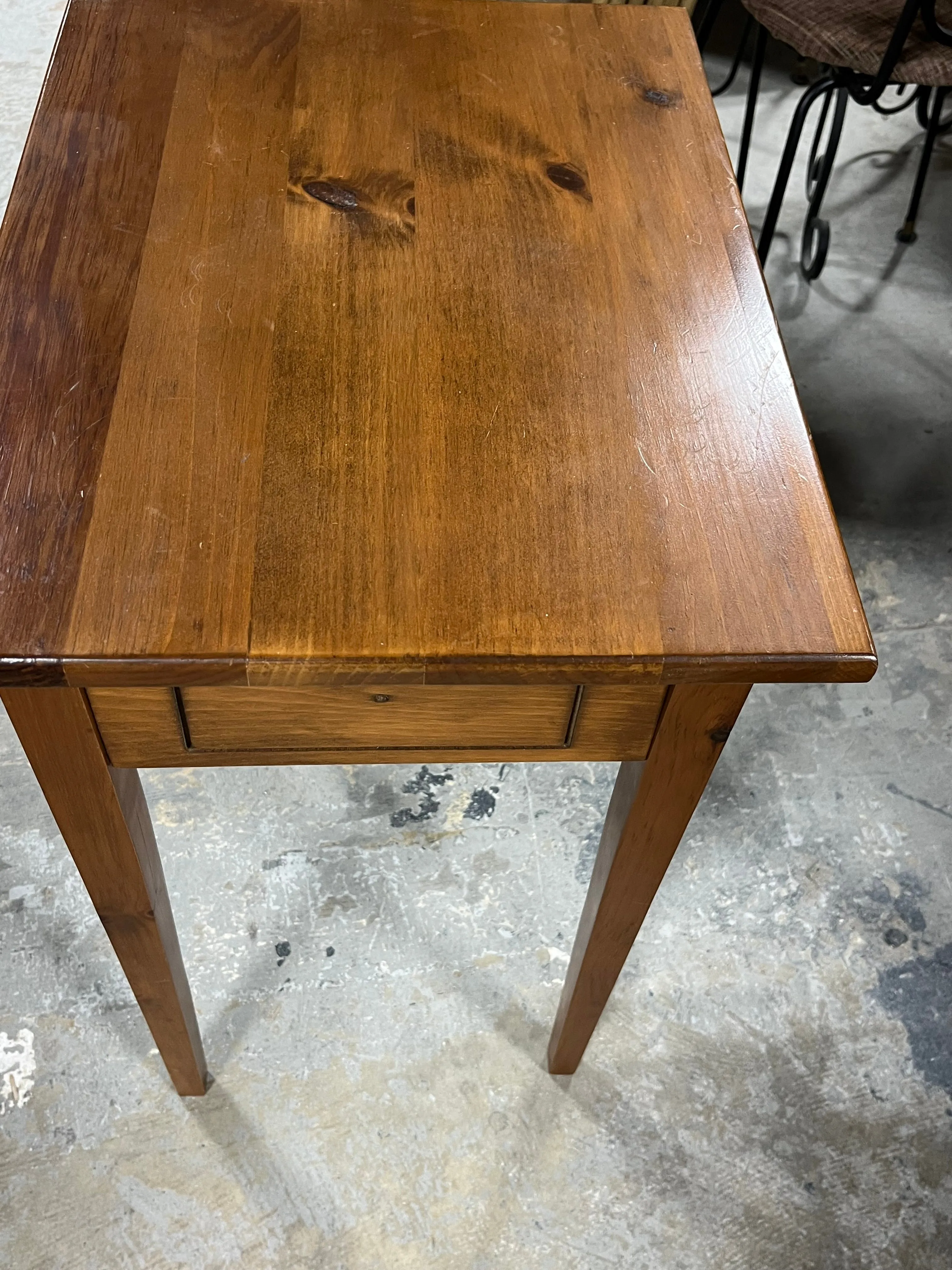 Lightweight Side Table with Faux Drawer