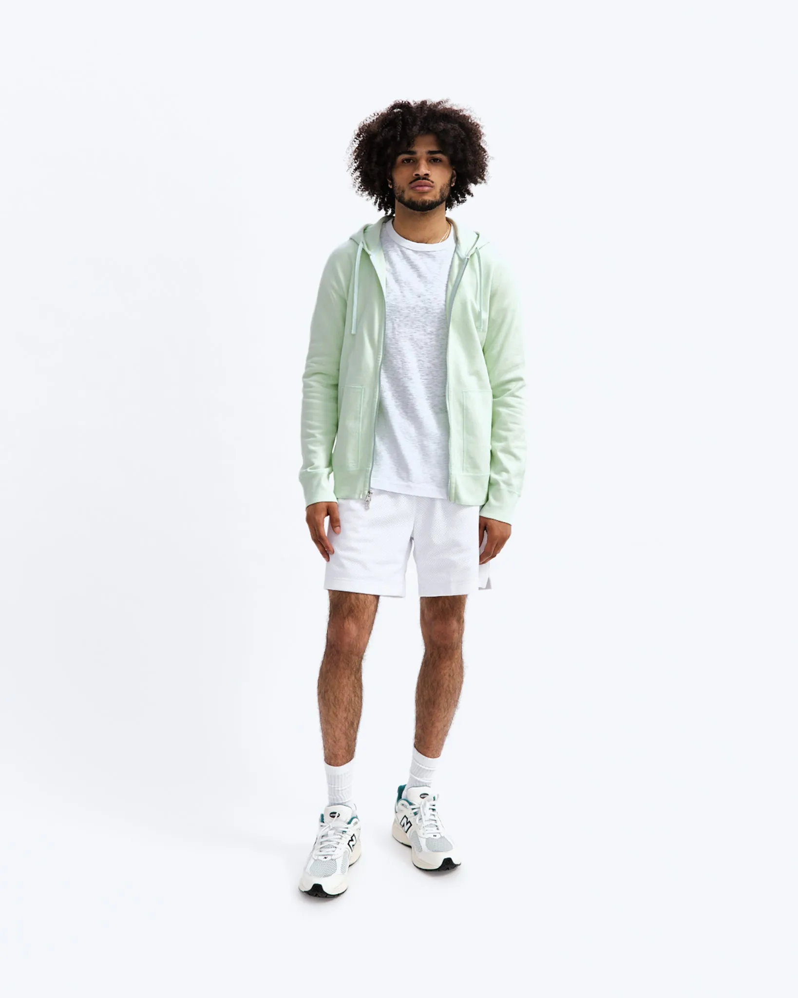 Lightweight Terry Slim Zip Hoodie