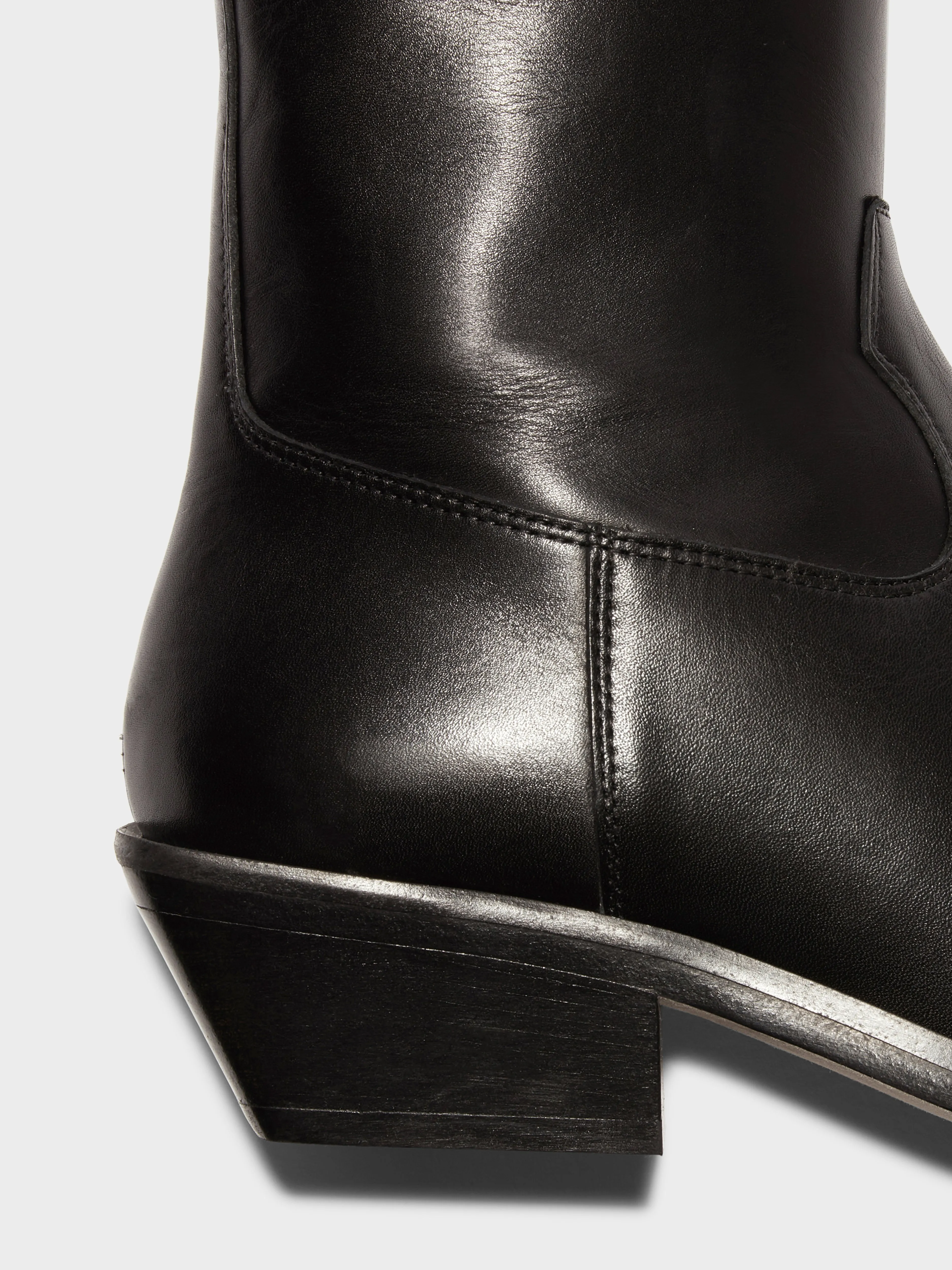 Luis Leather Cowboy Ankle Boots