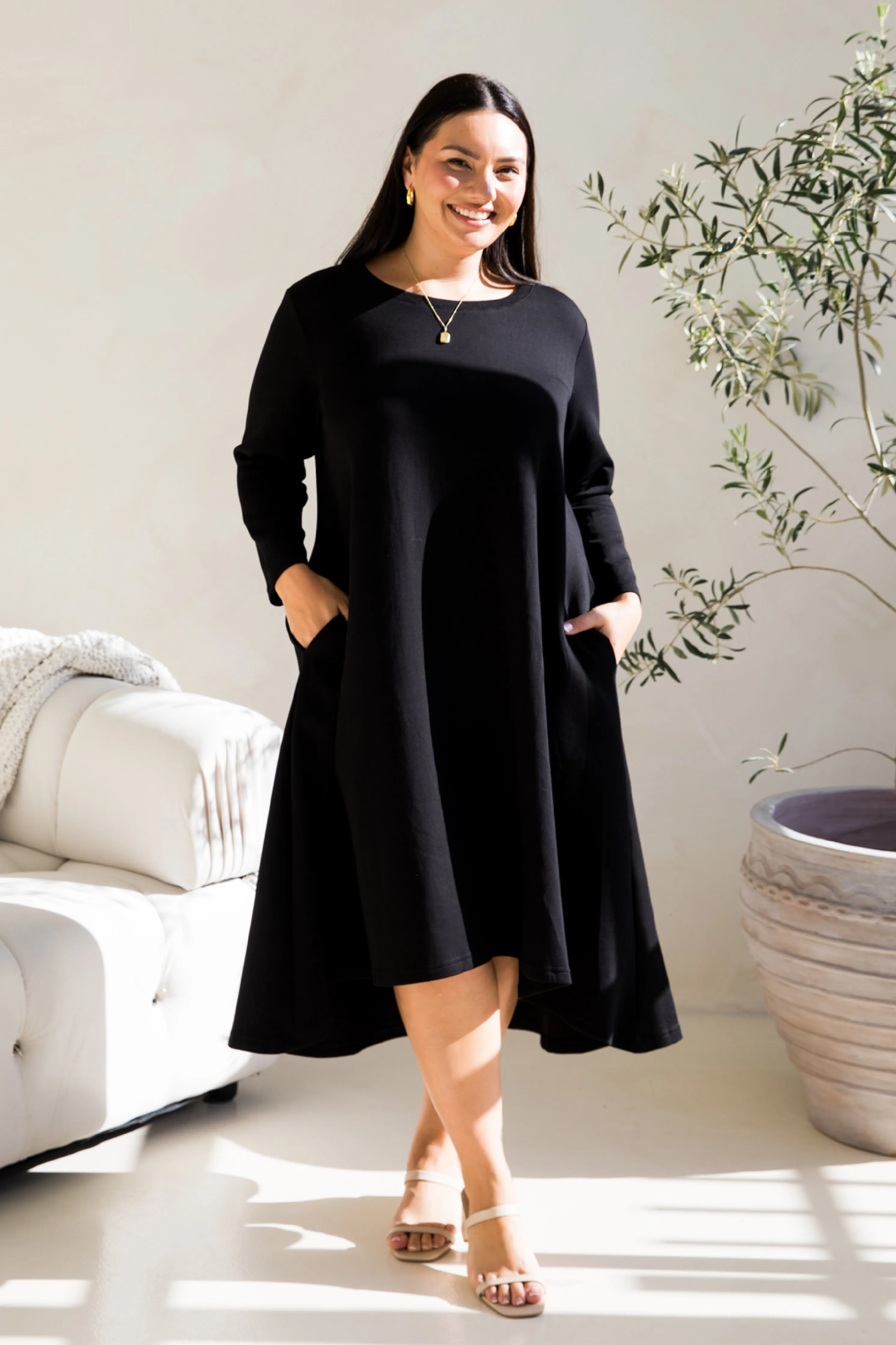 Luxe Cosy Dress in Black