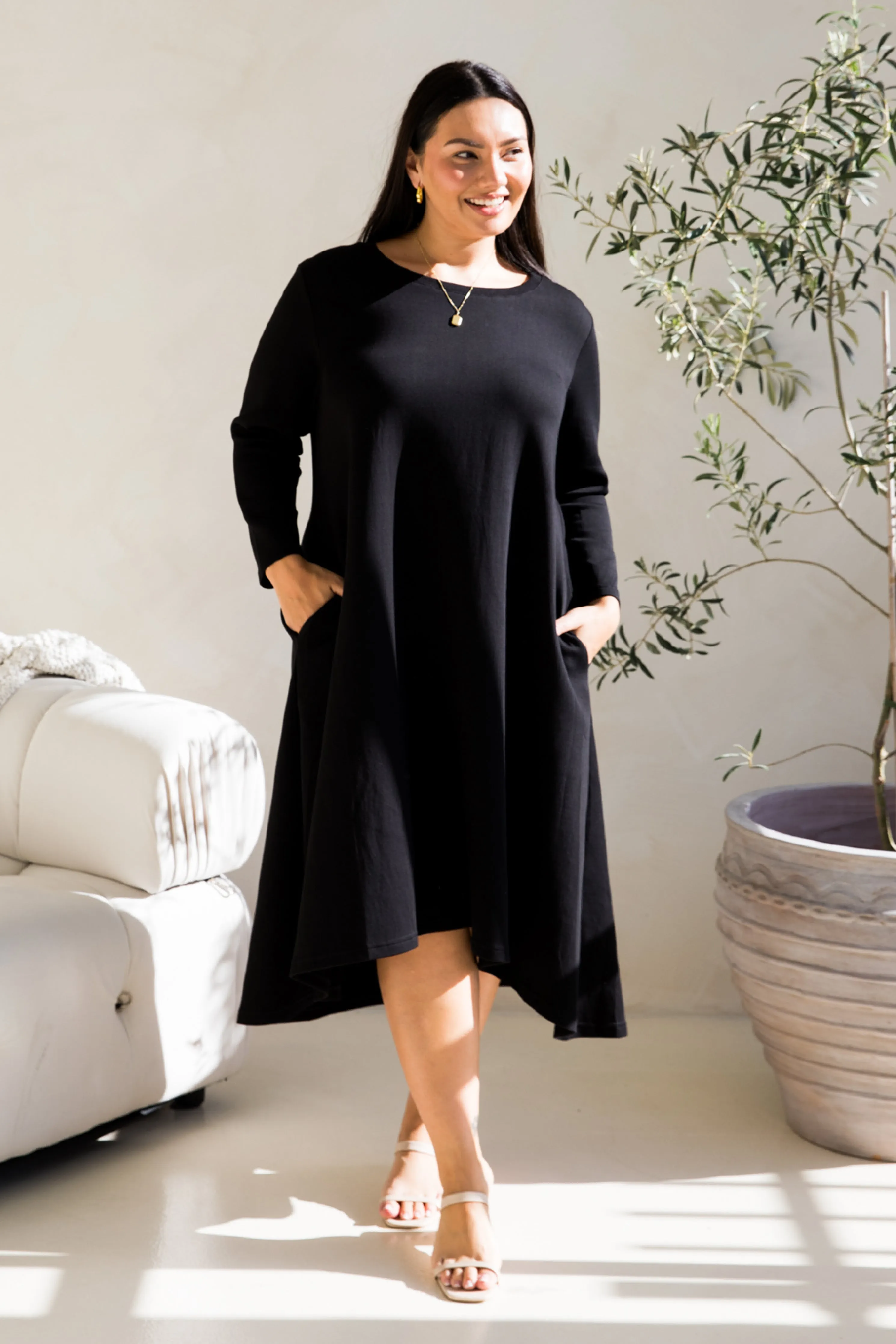 Luxe Cosy Dress in Black