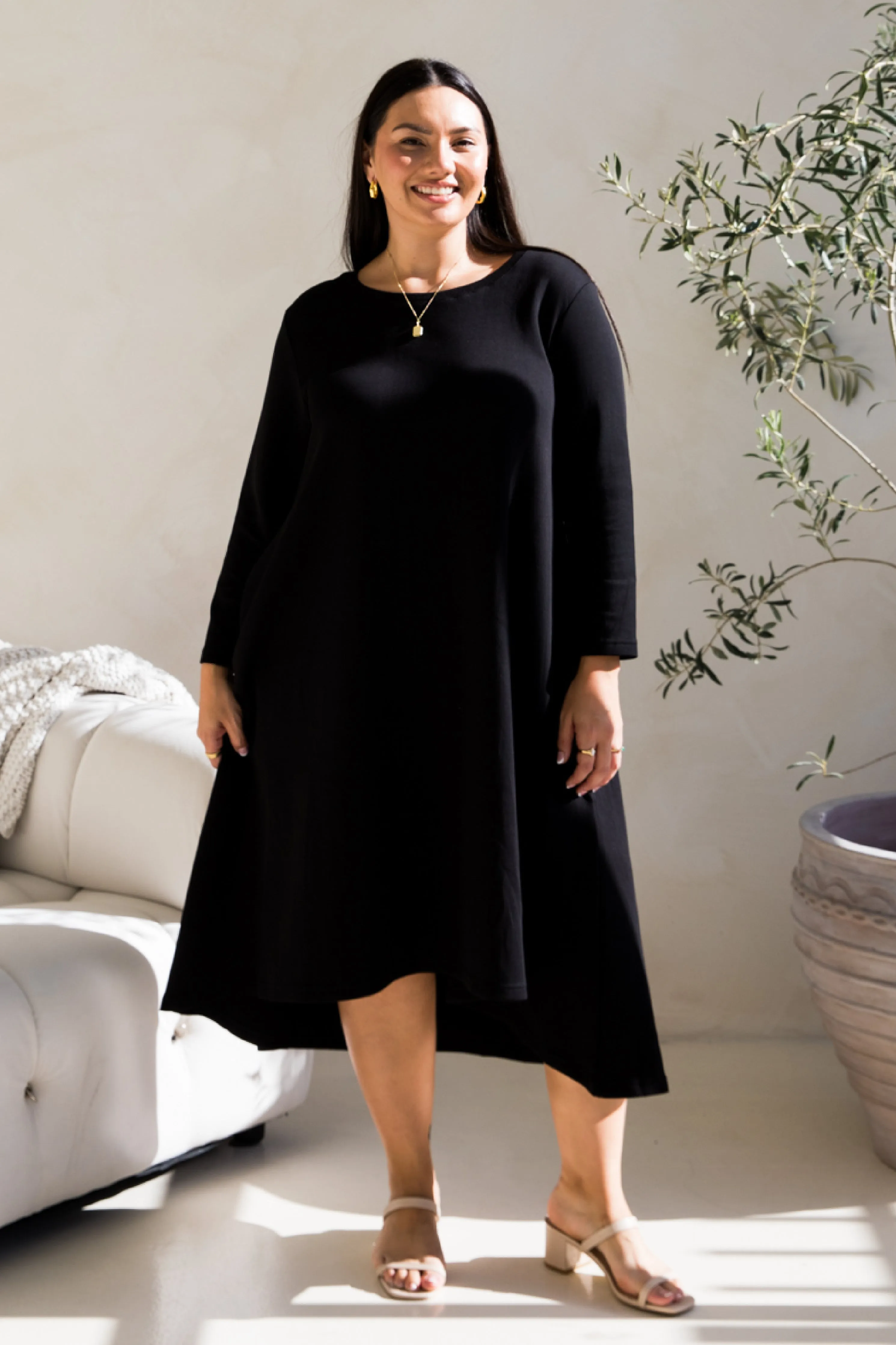 Luxe Cosy Dress in Black