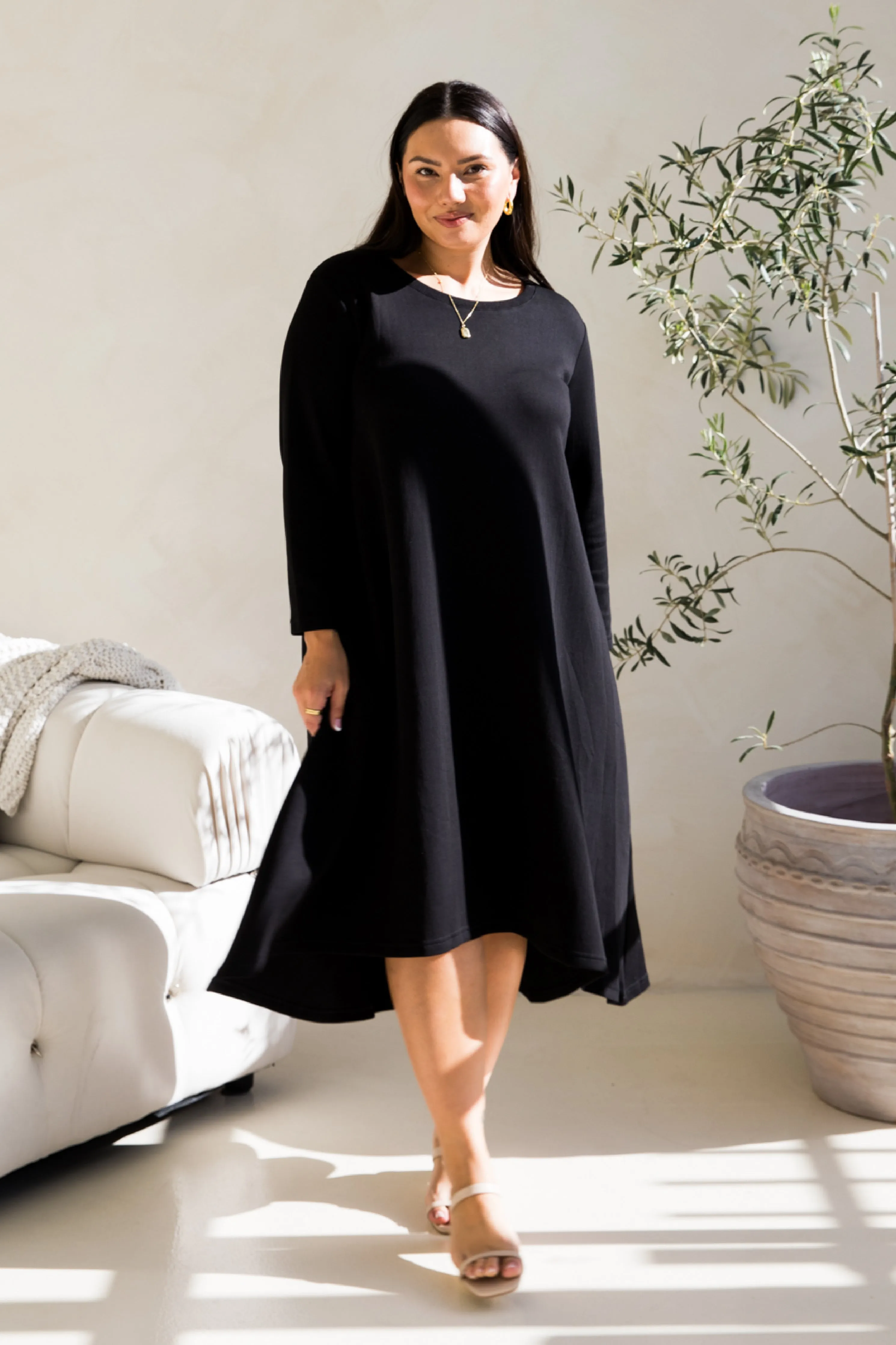 Luxe Cosy Dress in Black