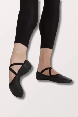 Men's Leather Romeo Ballet Shoes - Black