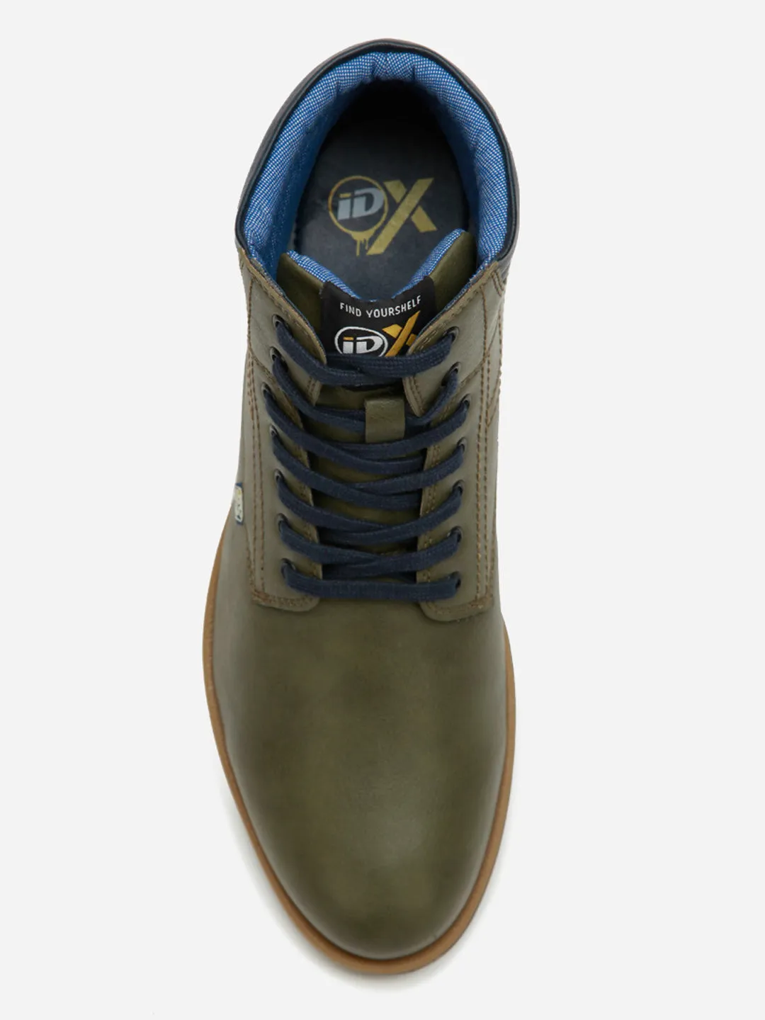 Men's Olive Round Toe High Top Boot (IX1022)