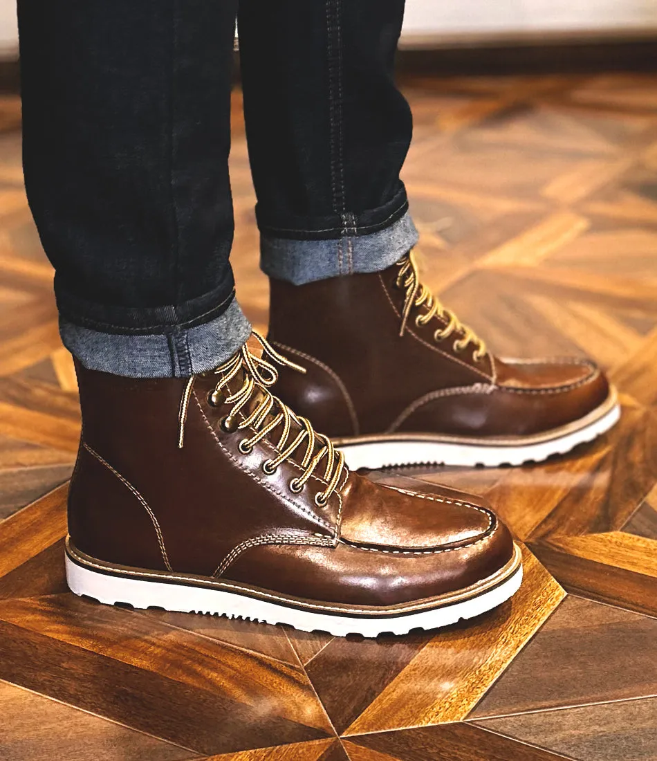 Moc Toe Boots - Brown