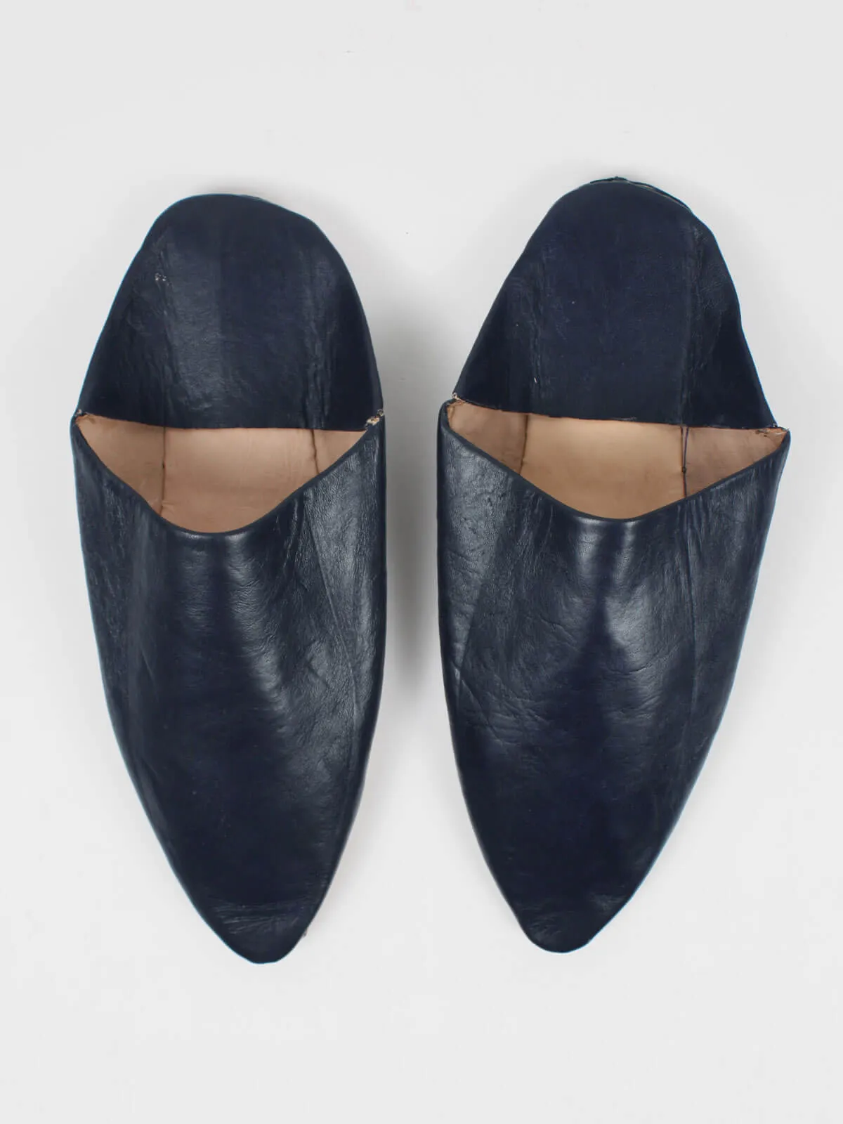 Moroccan Mens Pointed Babouche Slippers - Seconds, Small (Assorted Colours)