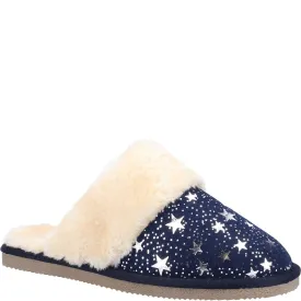 Navy Arianna Star Slippers