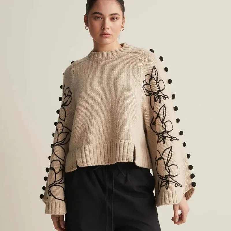 Nimara - Unique embroidered knit