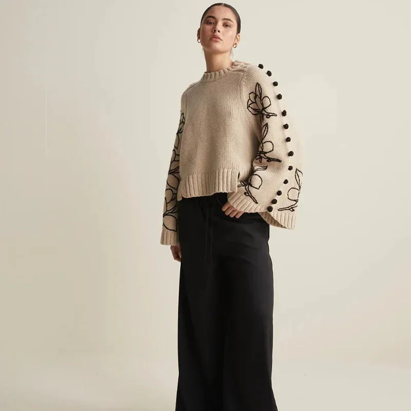 Nimara - Unique embroidered knit