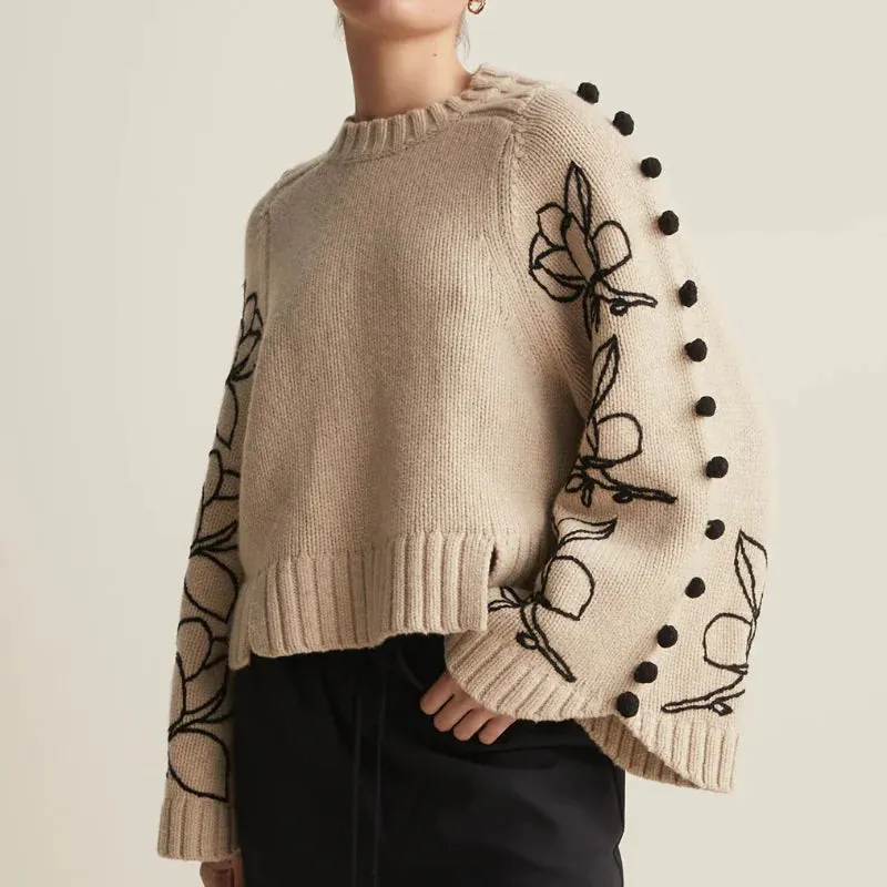 Nimara - Unique embroidered knit