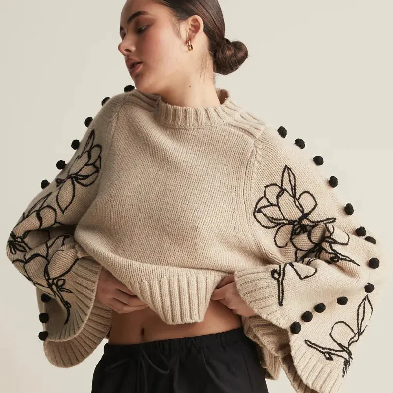 Nimara - Unique embroidered knit