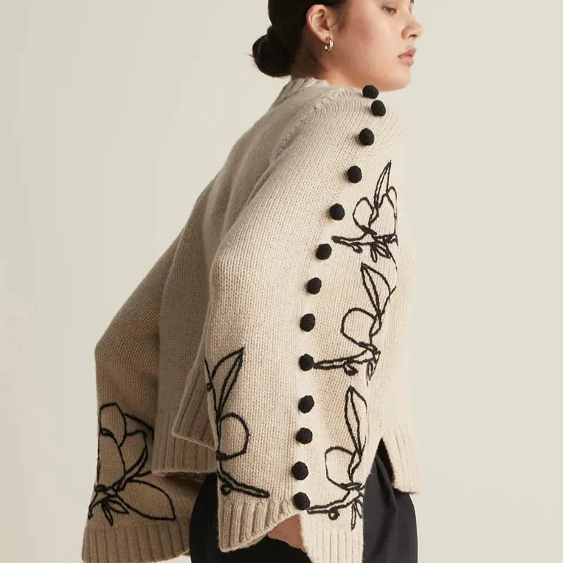 Nimara - Unique embroidered knit