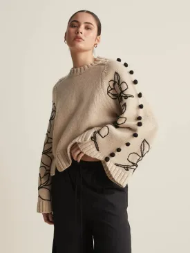 Nimara - Unique embroidered knit