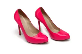 Original Alexander McQueen - Hot Pink Heart Shaped Toe High Heels - Italian 38 1/2