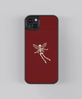 Red Skeleton Abstract Glass Phone Case Cover