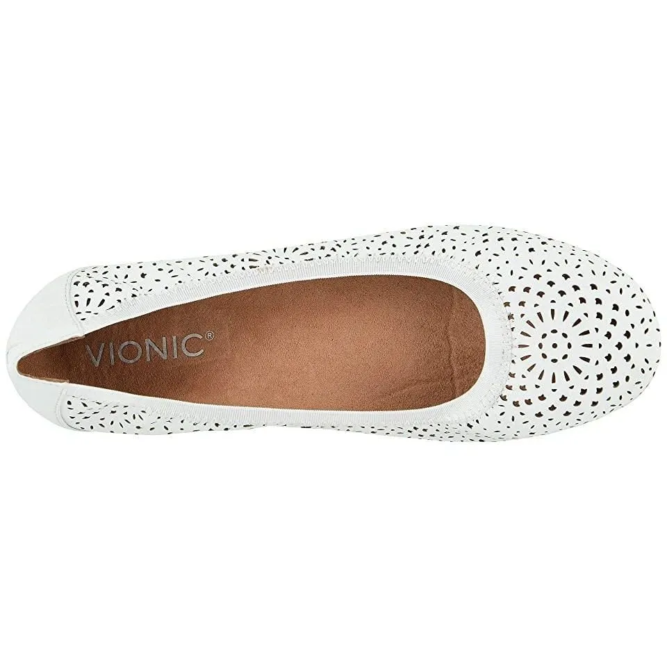 Robyn Flat Leather White