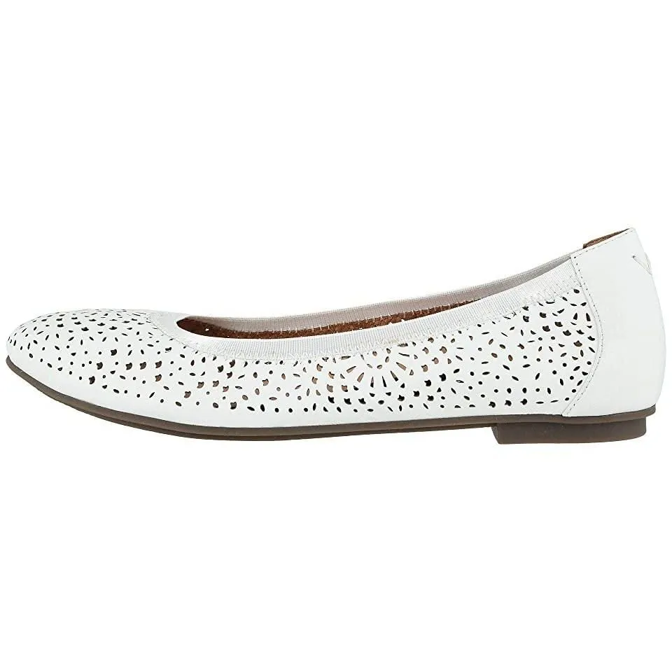 Robyn Flat Leather White