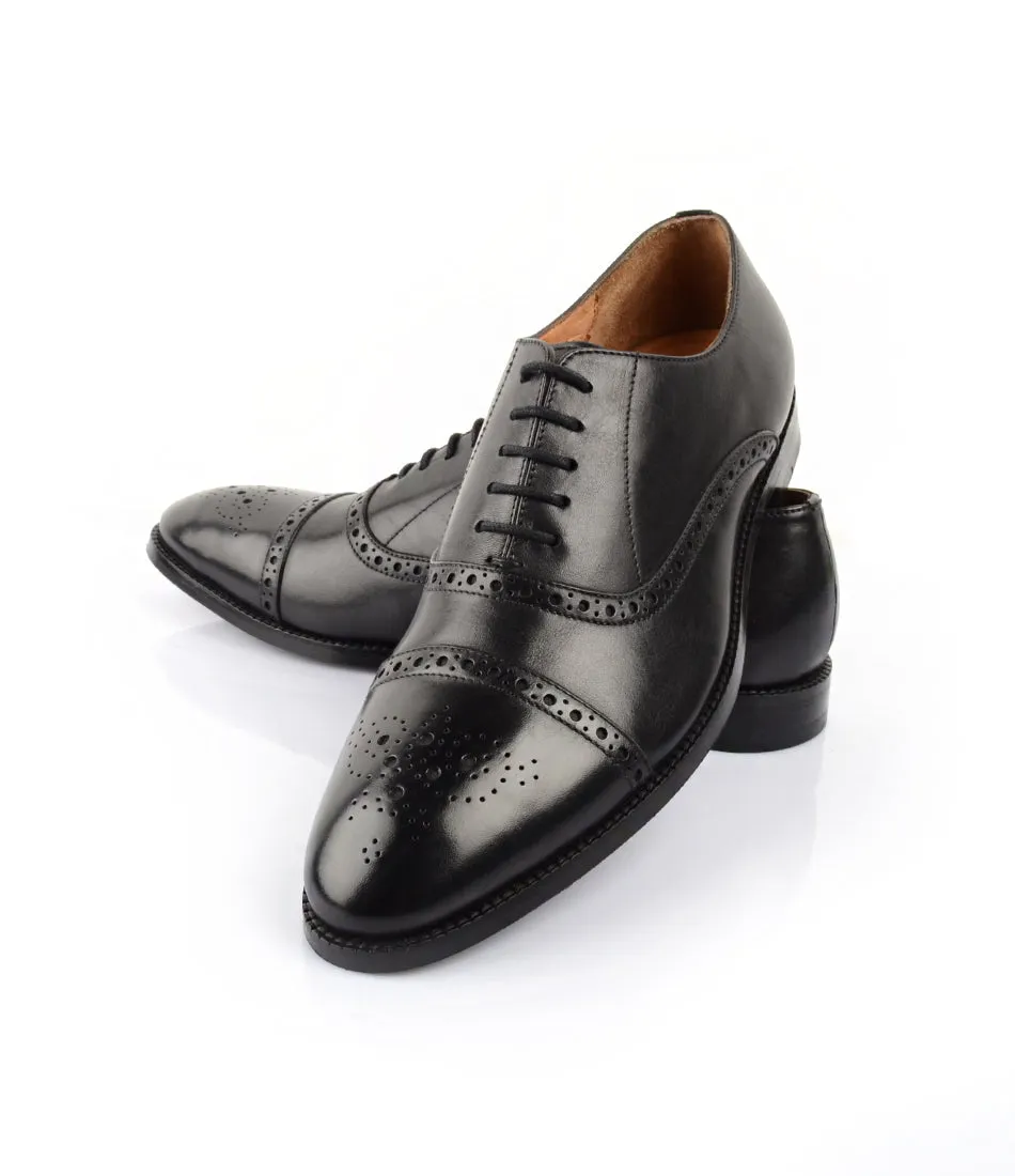 Semi-Brogue Oxfords - Black