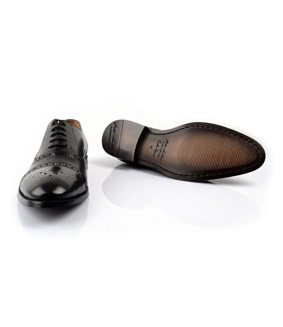 Semi-Brogue Oxfords - Black