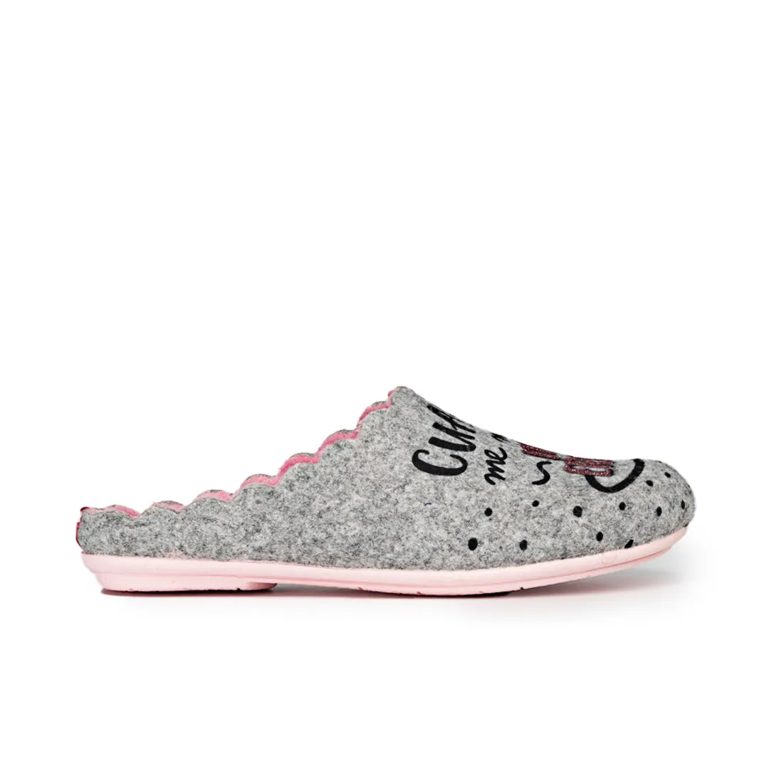 Slippers Erizo Fieltro Gris