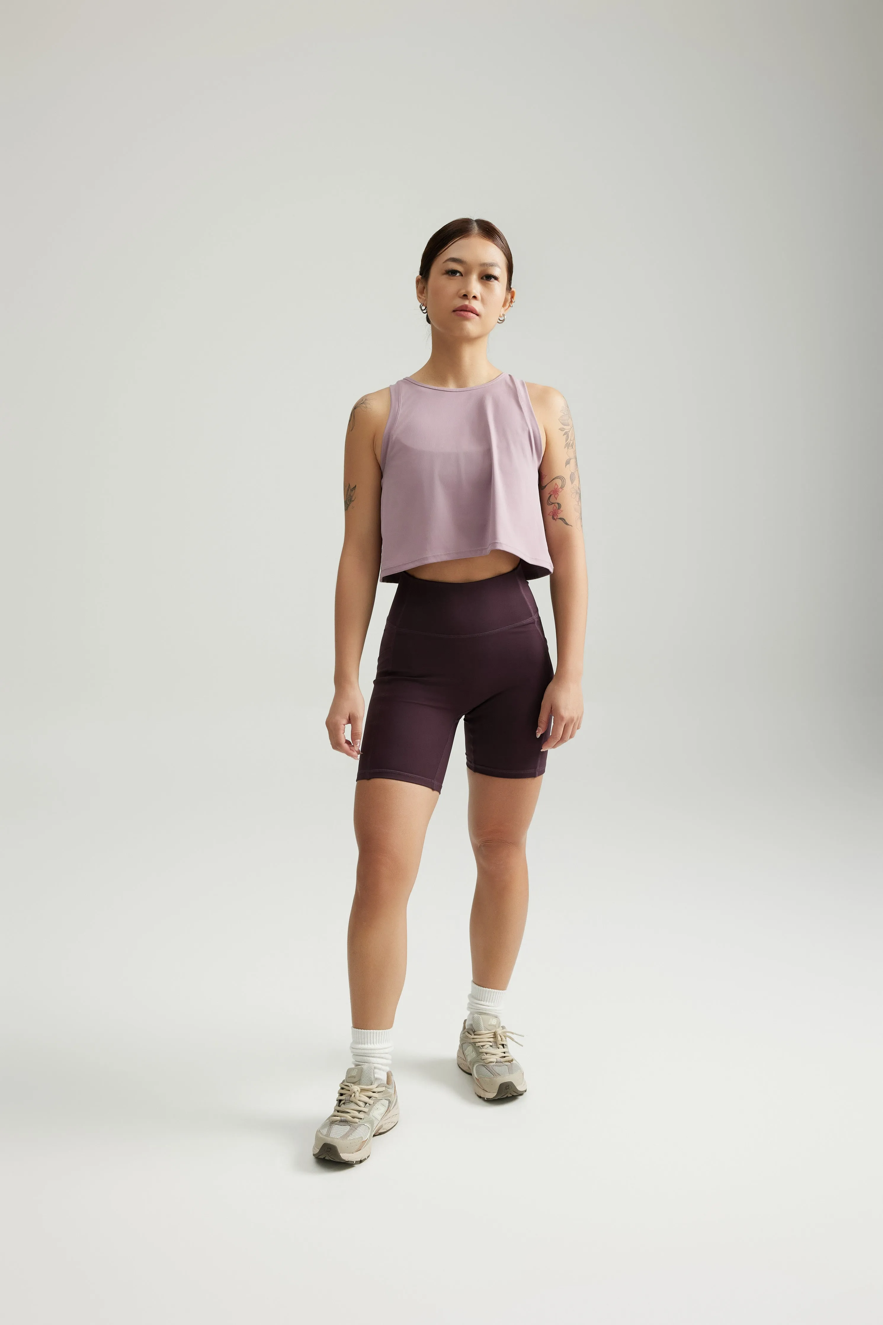 Sport Crop Top in Taro