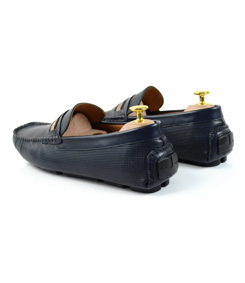 Stripe Driving Loafer - Blue