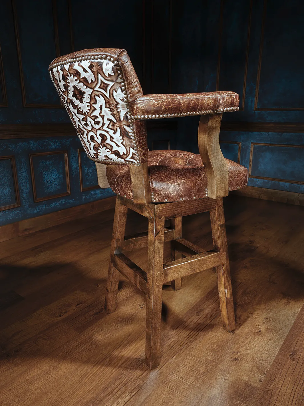 Texas Sunrise Chisum Western Bar Stool