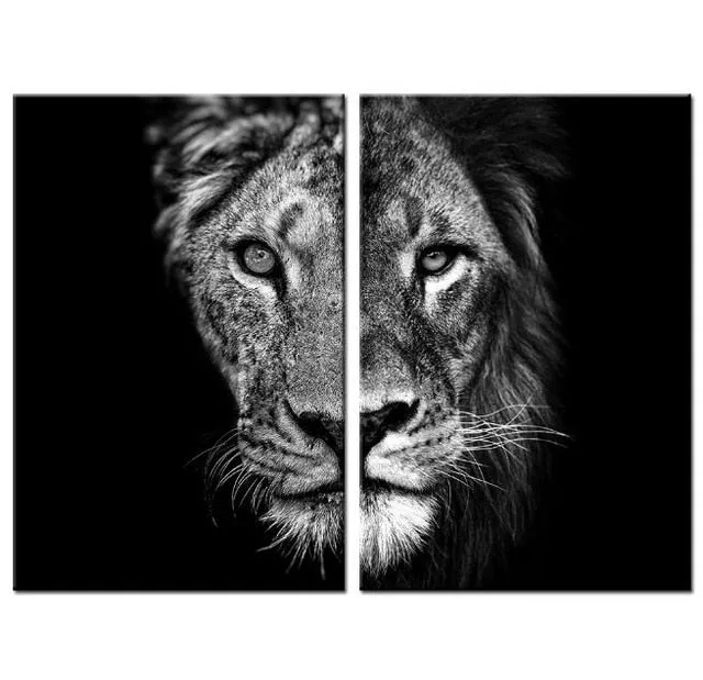 Unique Lion and Lioness Canvases