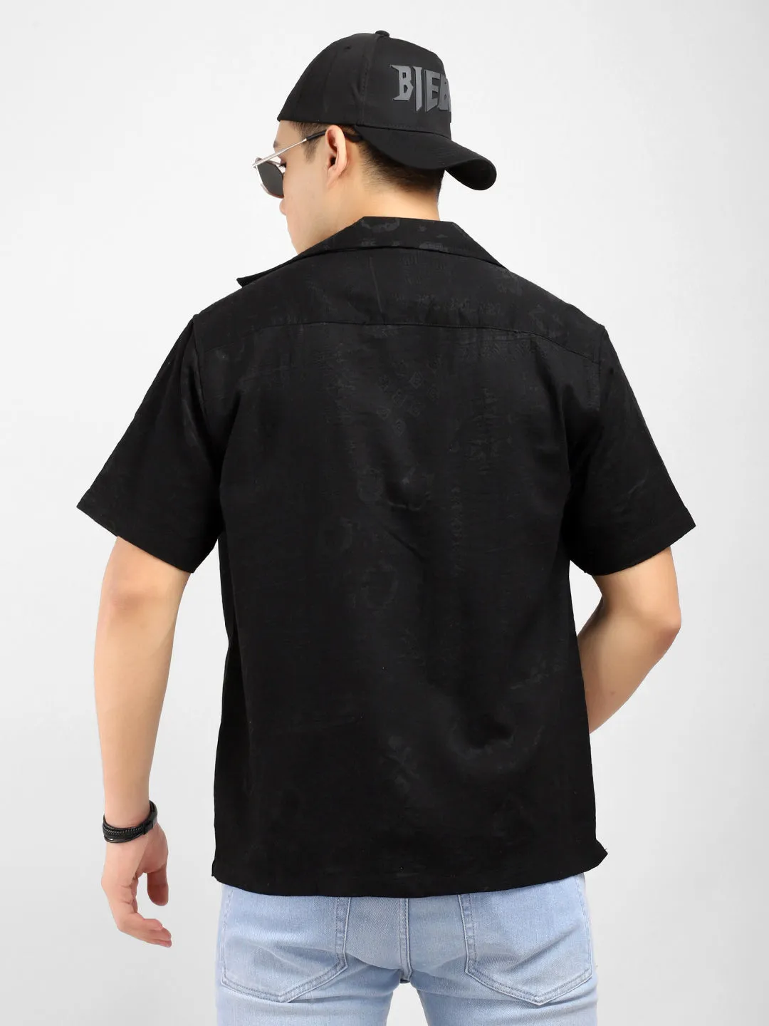 Unique Vision Black Half Sleeve Shirt