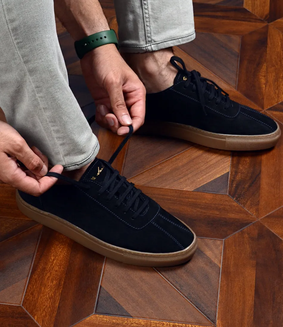 Unlined Sneakers - Navy Suede