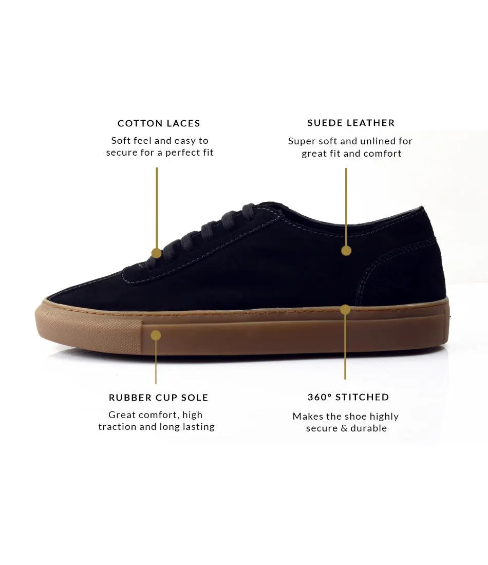 Unlined Sneakers - Navy Suede