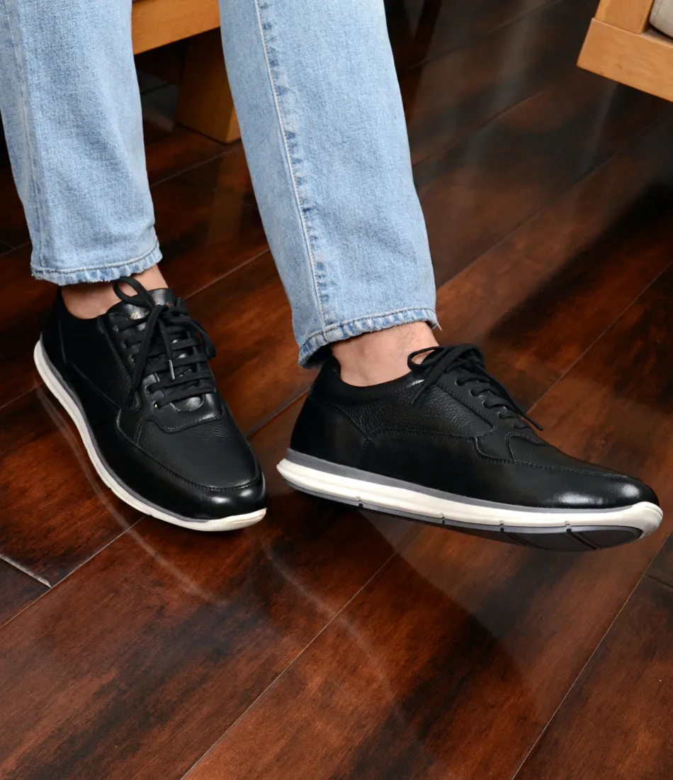 UrbanStride Leather Sneakers - Black